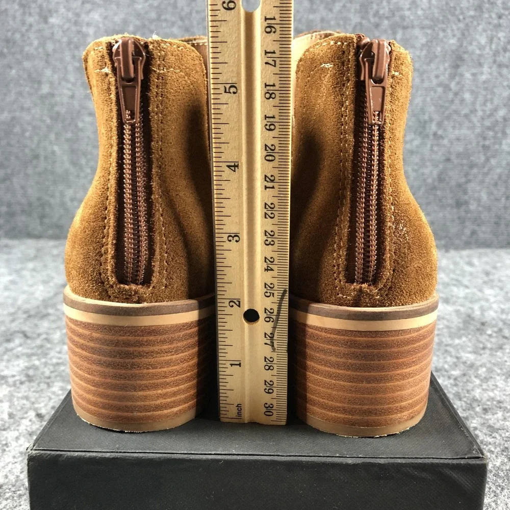 Steve Madden Boots Womens Size 8 Tan Lancaster Suede Cutout Booties‎ LANCC3S1